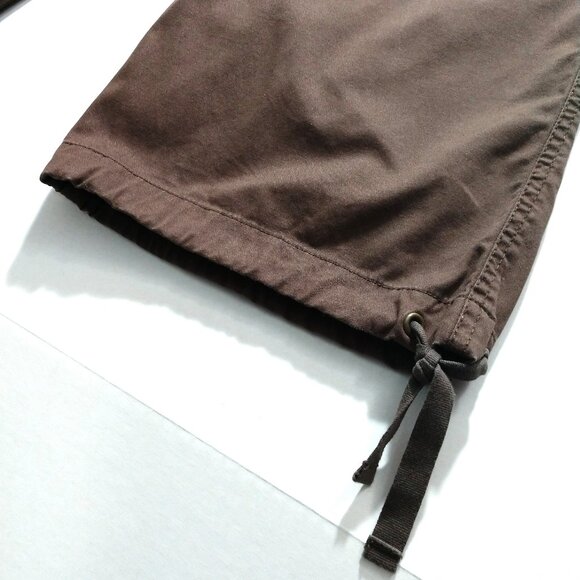 Gloria Vanderbilt Women's Brown Cargo Capri Drawstring Tie Cuff Size 14 - Picture 5 of 9